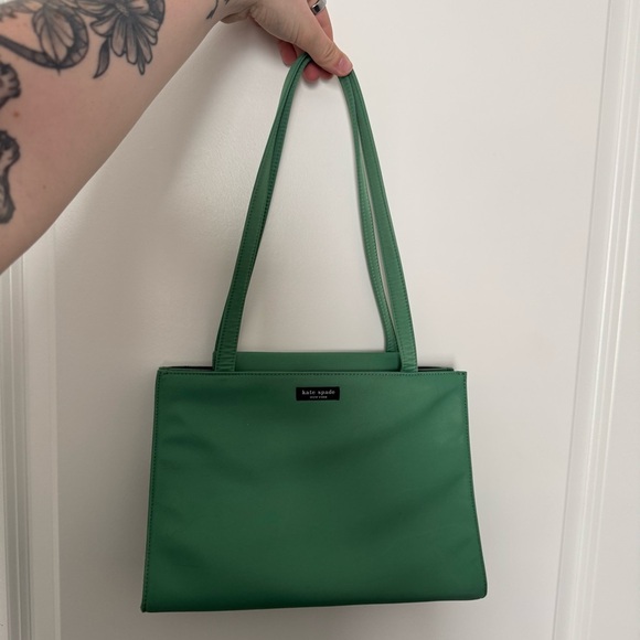 kate spade Handbags - Kate Spade 90s Vintage Nylon Sam Shoulder Tote Bag Green